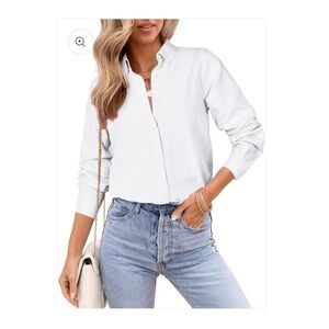 Elegant White Button Down Shirt for Women